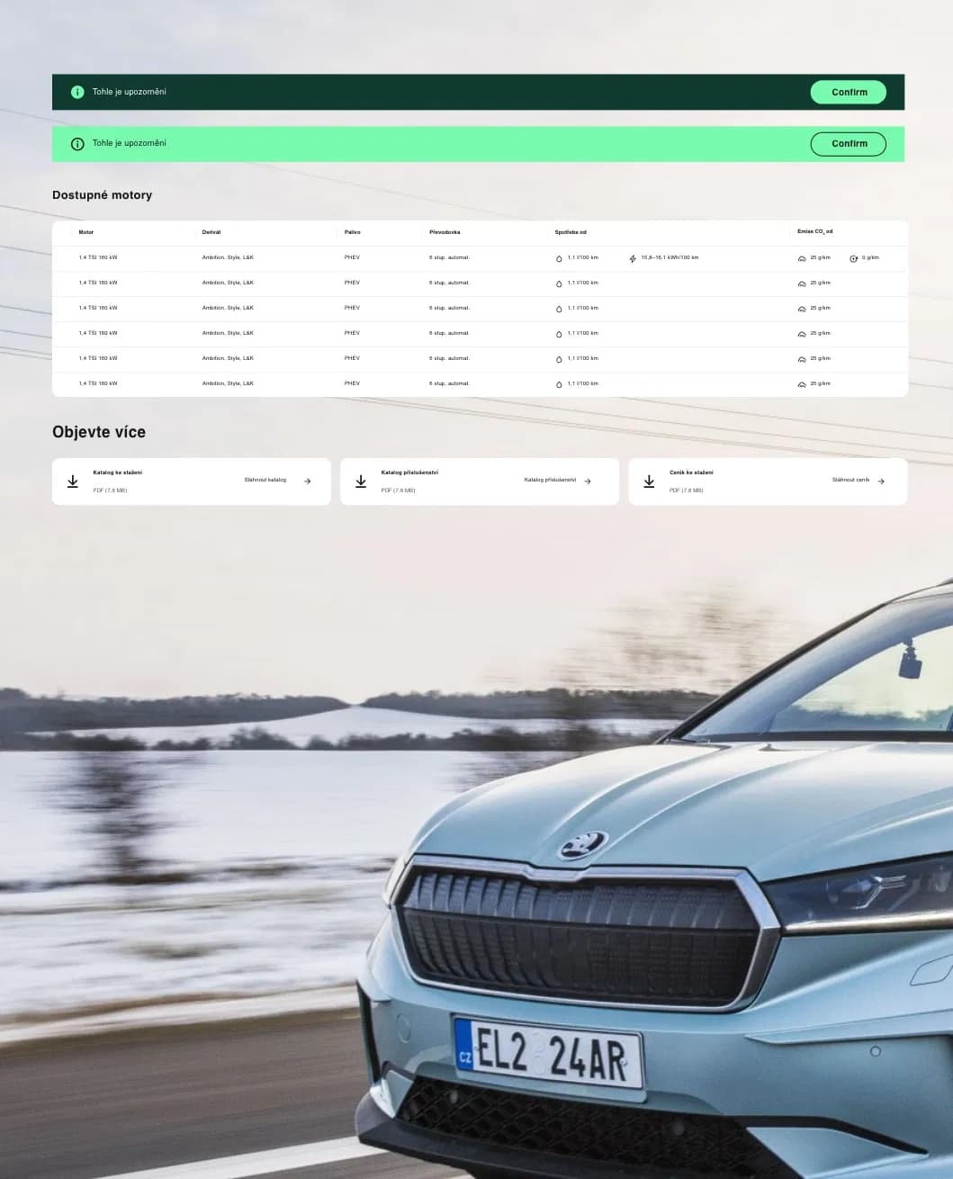 Award-winning websites for Škoda Auto and their official car dealers.