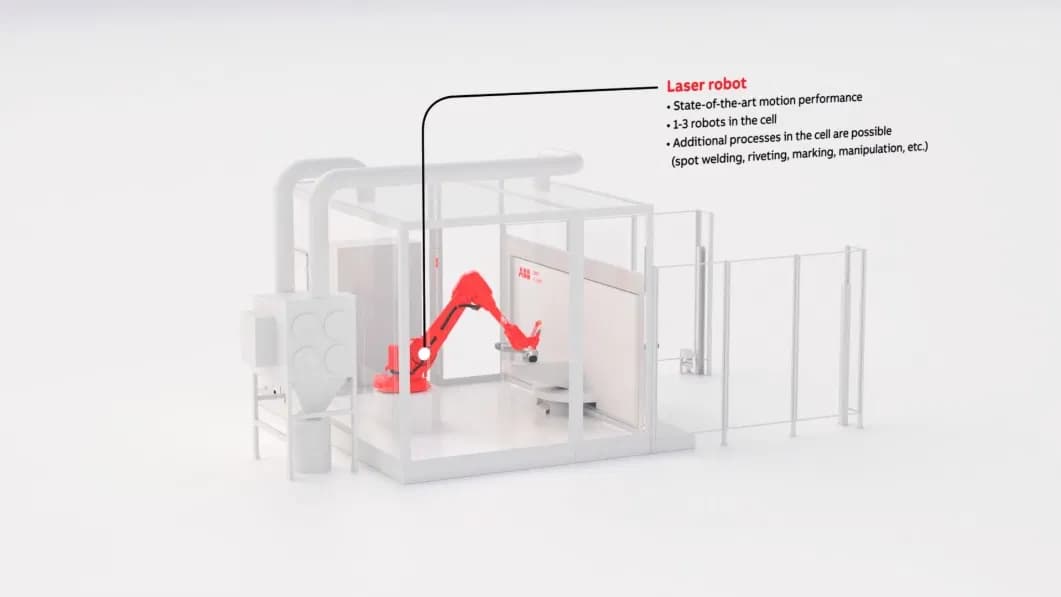 Automated welding cells in a seamless single-shot animation