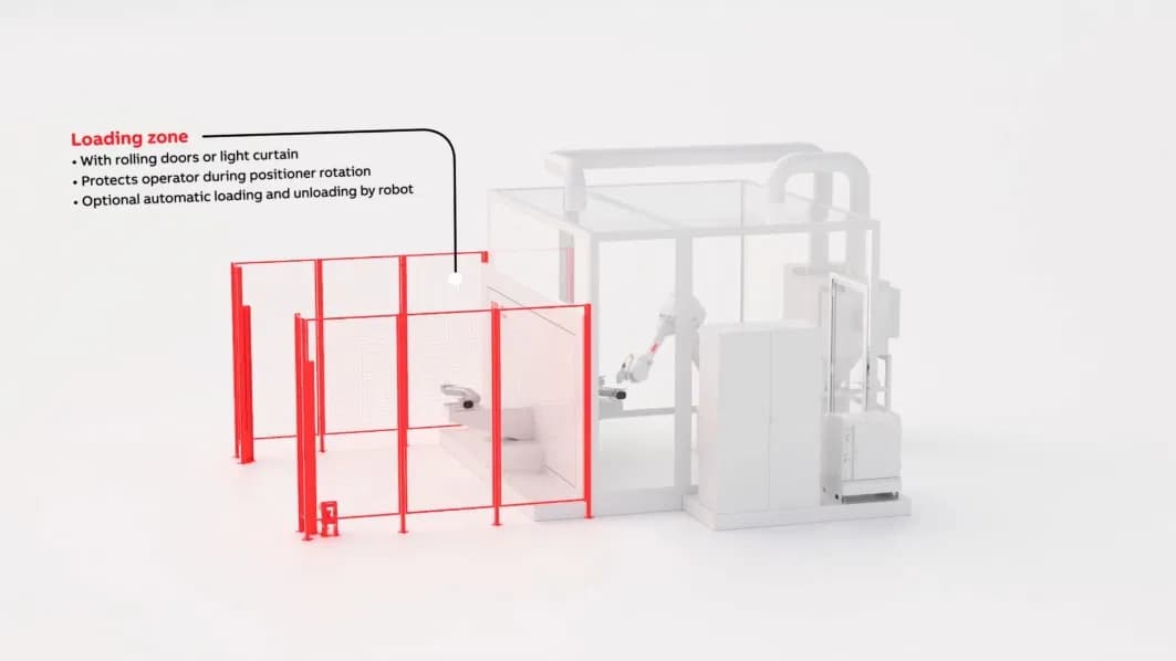 Automated welding cells in a seamless single-shot animation