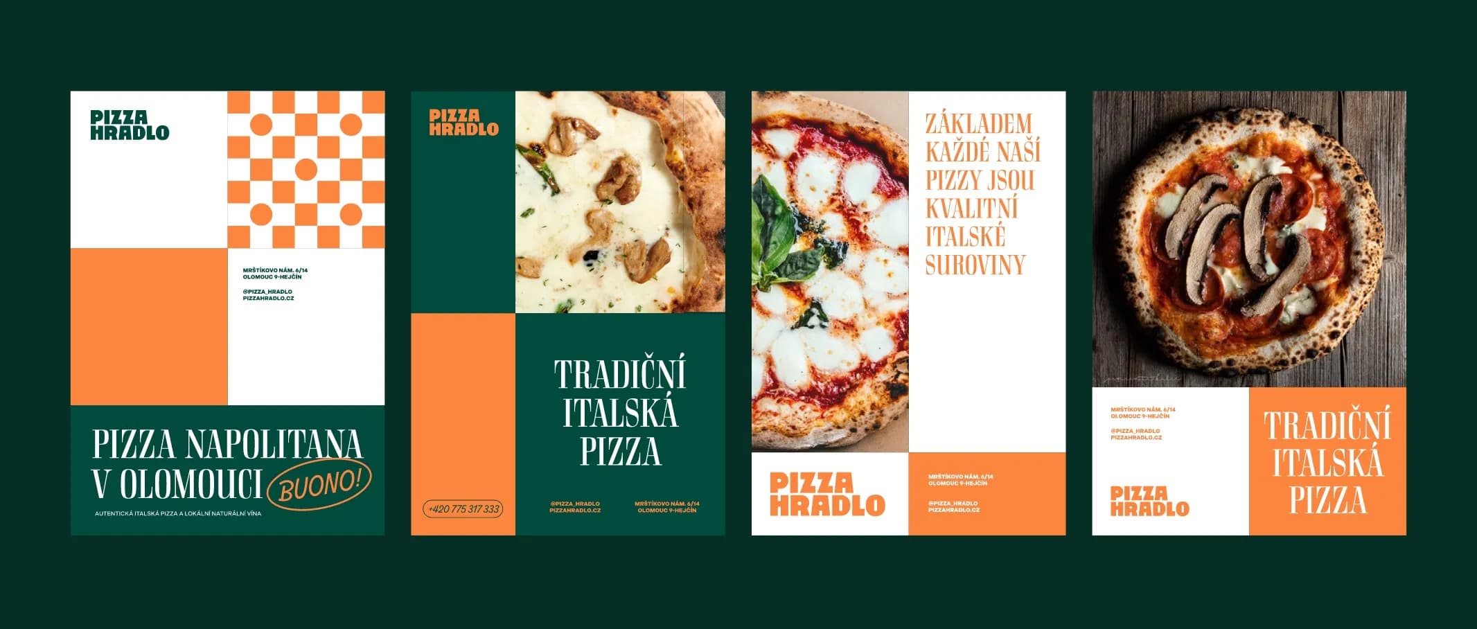 Identity & interior branding 
for Pizzeria Hradlo